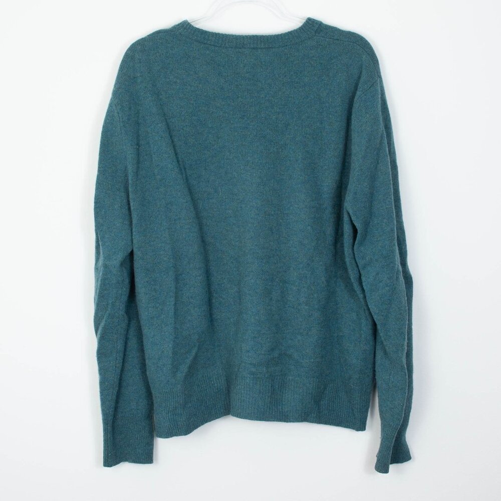 J. Crew Mens Crewneck Supersoft Lambs Wool Sweater Green Size XL Classic Preppy - Picture 5 of 6